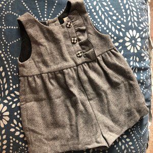 baby pinafore dress with plaid buttons 6-9mths
